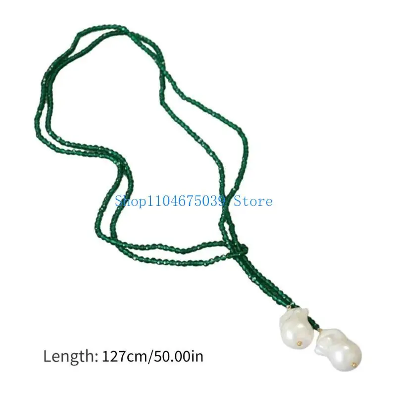 5ASD لؤلؤة الباروكي المألوف قلادة قلادة قلادة معاصرة قابلة للتعديل قلادة رقبة الأنيقة ملحق أنيق #6