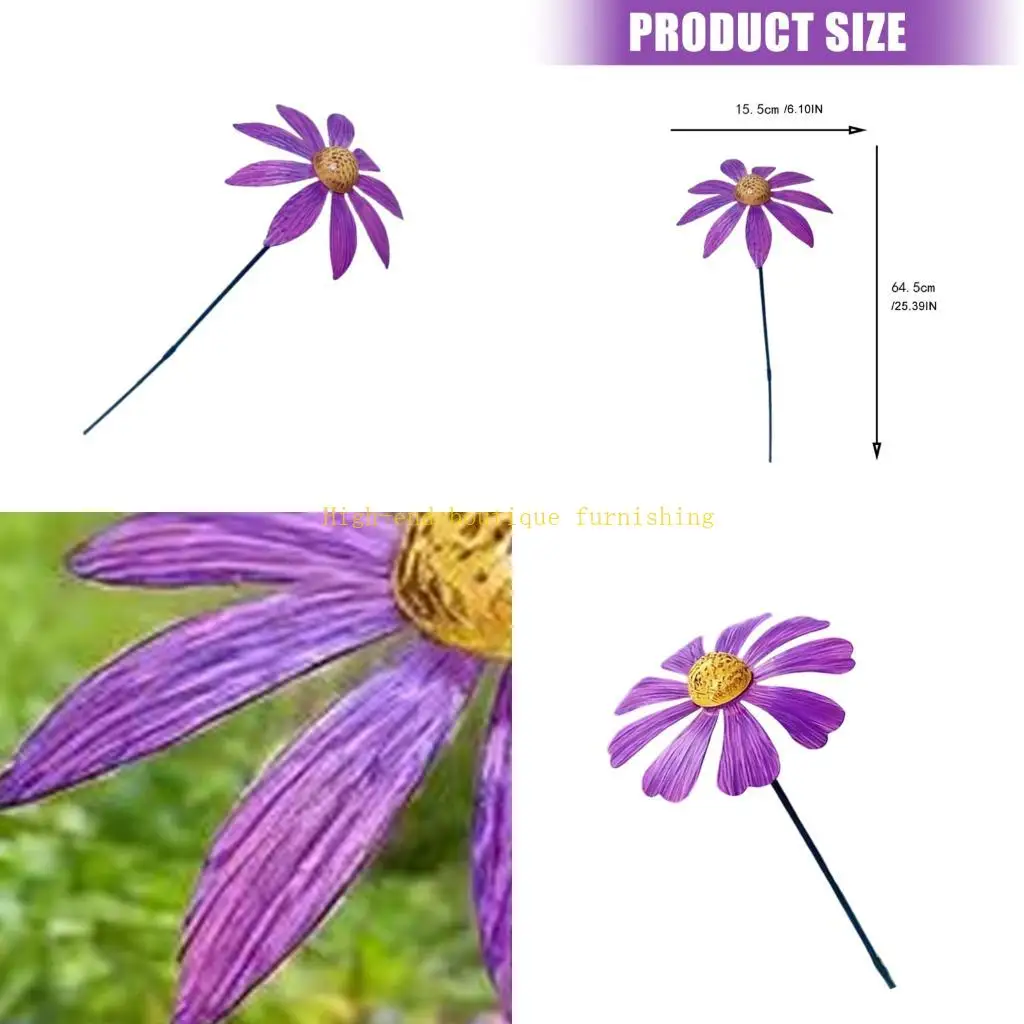 L9NB Rusts Proof Flower Metal Sculpture For Outdoor Rusts Proof Garden Decoration