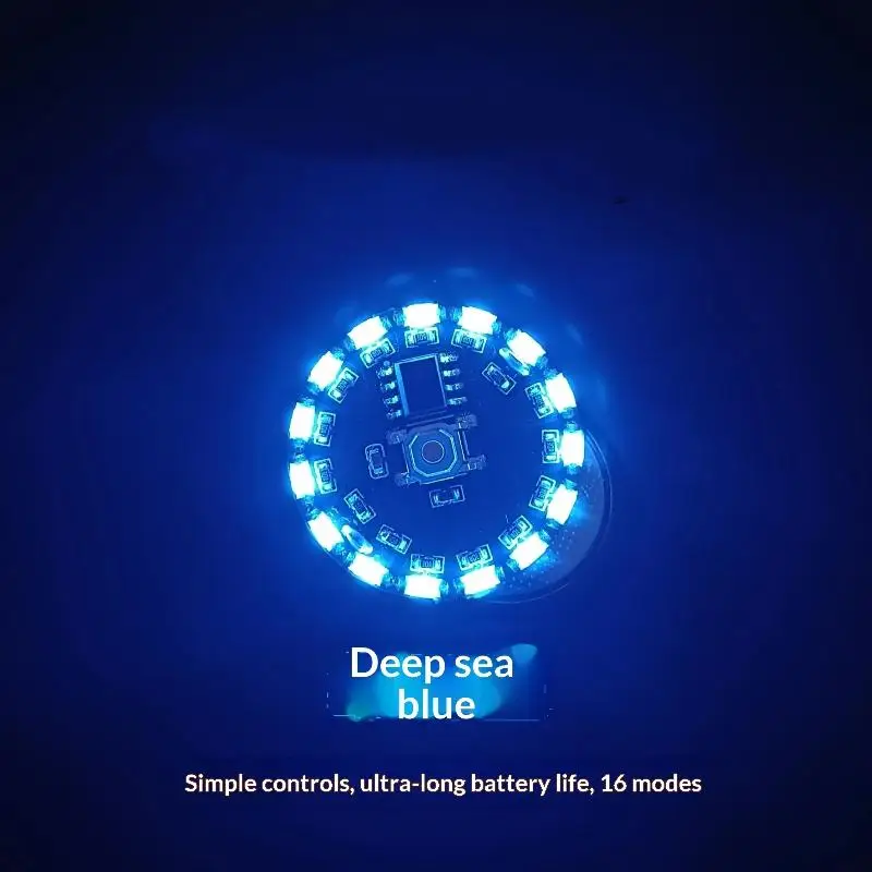 ^16Modes Button Flow Light Battery Control Wireless LED Lamp Flashing/Rotating/Gradient Light DIY Toy Model Decorative Backlight