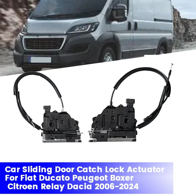 

1 шт. привод дверного замка RHD, черный пластик + металл для Fiat Ducato Peugeot Boxer Citroen Relay Dacia 2006-2024, защелка раздвижной двери