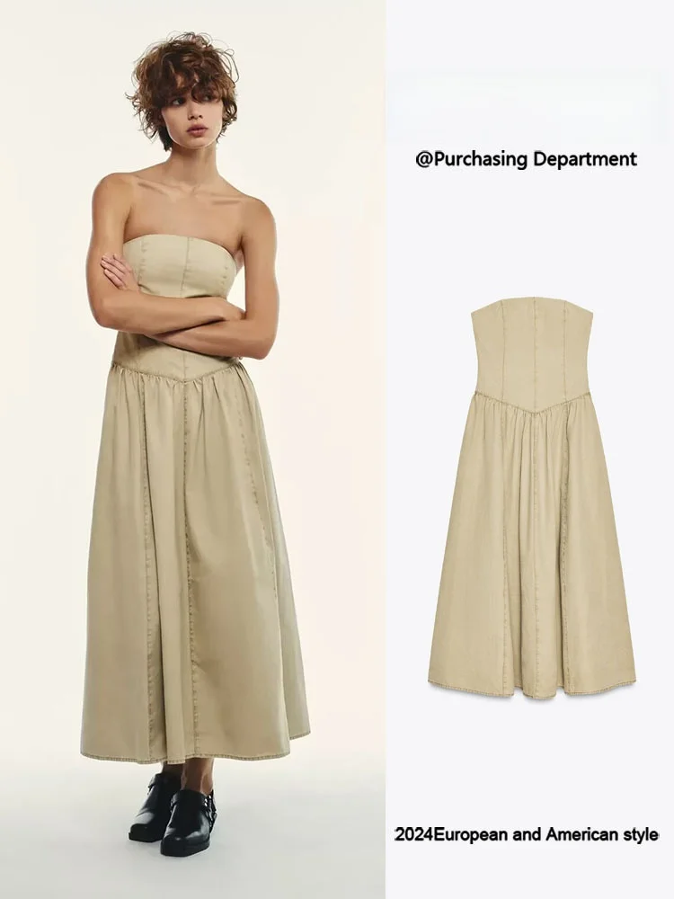 

Sexy Bal Waed out Strapl Straight Cut oulder Bared Dr New Arrival Women's Faion Autumn 2025 Ethnic Stage Cos...