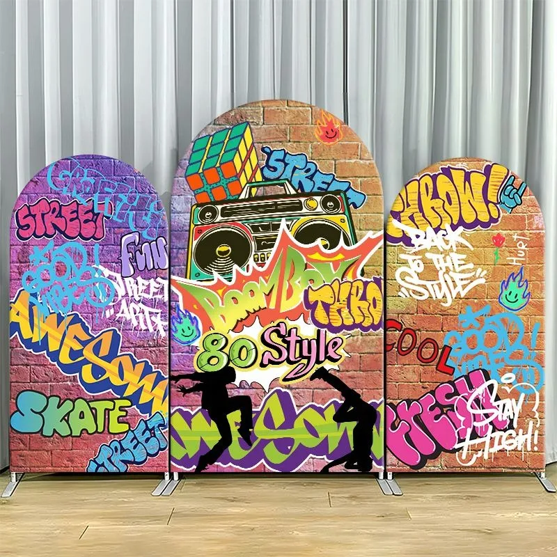 

Single Side Arch Backdrop Cover Aviation Dream with Biplanes for Themed Events
