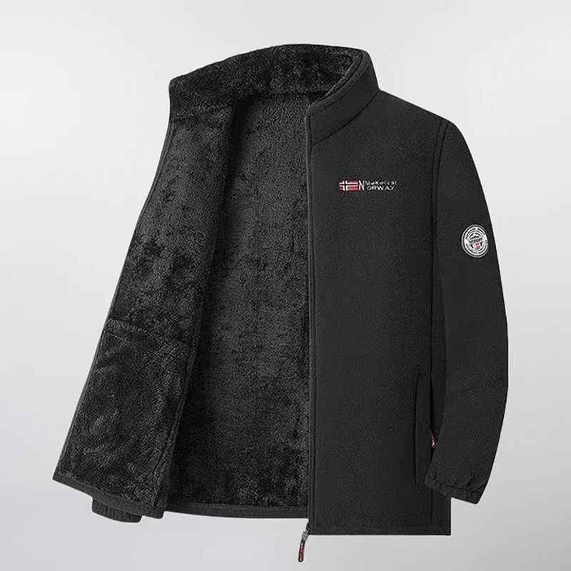 الرجال التكتيكية سوفتشيل الصوف التنزه هوديس لينة القطبية جاكيت من الصوف الرجال الشتاء Bomber سترة الرجال سميكة سترة هوديس #4