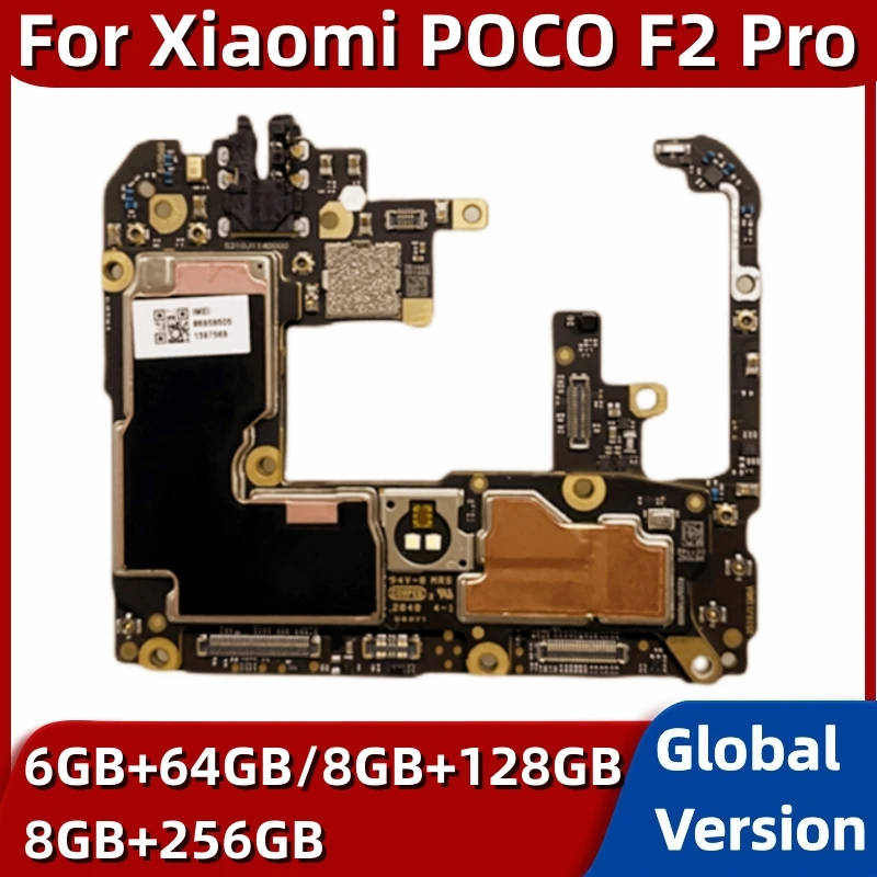 Original Motherboard for POCO F2 Pro, Mainboard for Redmi K30 Pro, Unlocked, Global Rom