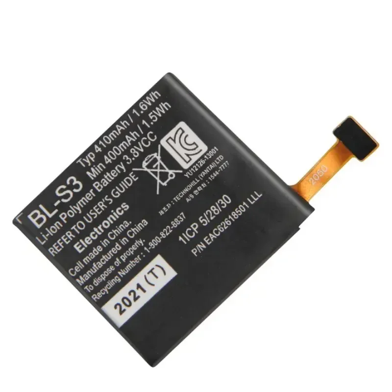 BL-S3 3.8V 400mAh Smart Watches Batteries for LG Watch W150 R W110