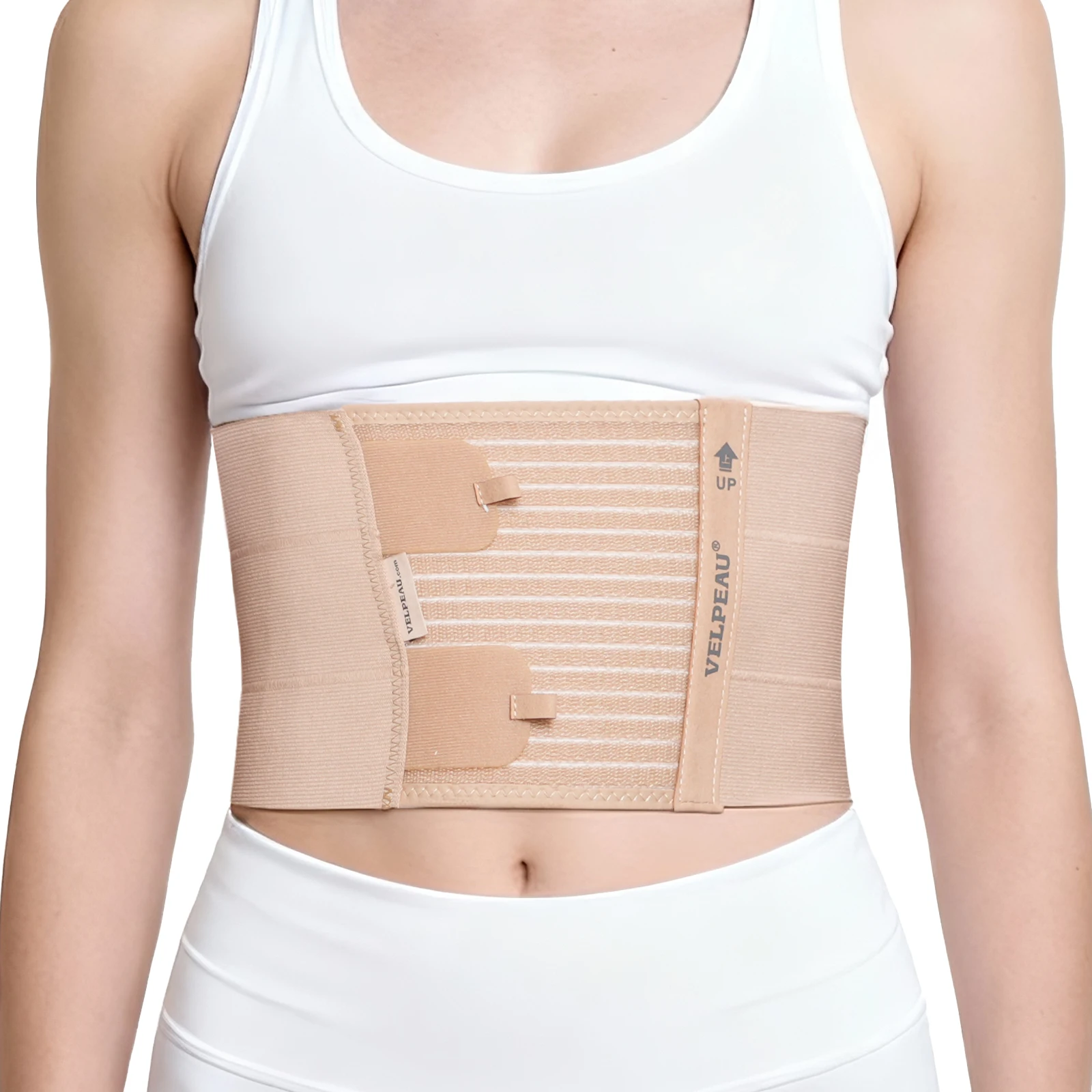 VELPEAU Rib Fracture Brace for Pulled Muscle Pain, Broken Rib and Sternum Support, Unisex Chest Compression Support Belt
