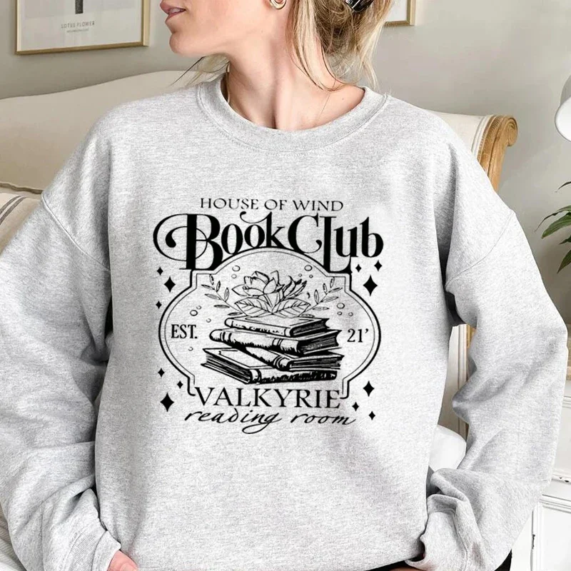 House of Wind Library Velaris Sweatshirt Night Court Sarah J Maas Throne of Glass Hoodie Valkyrie Reading Room Women\'s Clothing