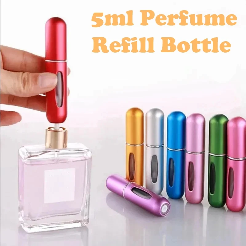 5ml Portable Refillable Perfume Bottle With Spray Scent Pump Empty Cosmetic Container Mini Atomizer Bottle Travel