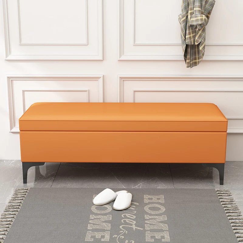 Luxury Modern Stepping Stool Minimalism Trendy European Simple Step Stool Storage Orange Cambiar Taburete De Zapatos Furniture