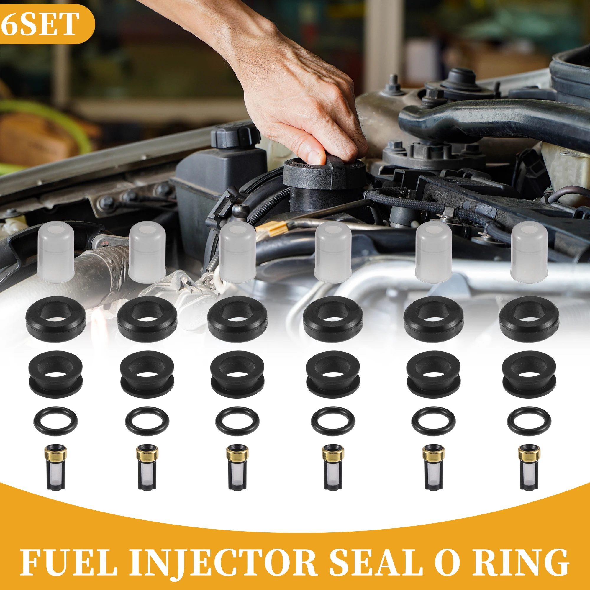 

UXCELL Fuel Injector Seal O Ring for Toyota 3VZE 3.0 V6 NBR Rubber Gray 6 Sets