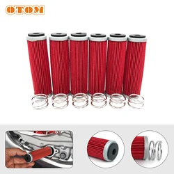 OTOM 4/6pcs Motorcycle Oil Filter Transmission Fuel Filters For ZONGSHEN NC250 NC450 RX3 KAYO Motoland BSE Dirt Bike Engine Part