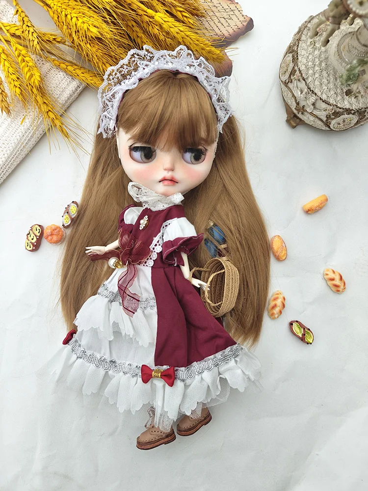 Blythe Puppenkleidung, lässiger Rock, süßes handgefertigtes Kleid, OB22, OB24, AZONE, Blythe Puppenzubehör, Kleid, Blythe-Kleidung