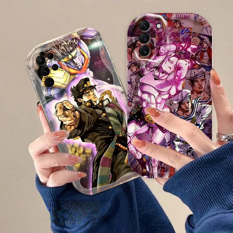 Etui na telefon Cool JoJos Bizarre Adventure do Samsung S25 S24 S23 S22 S21 S20 A04 A05s A05 A06 Ultra Plus FE 5G Wave Oil