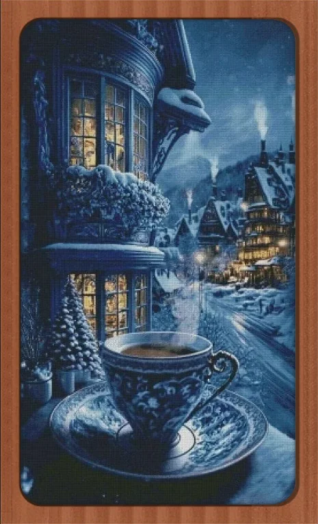 

Snow Night Scenery Night Sewing kit 16CT 14CT Unprinted Cross Stitch Kits Embroidery Art DIY Handmade Needlework Home Decor