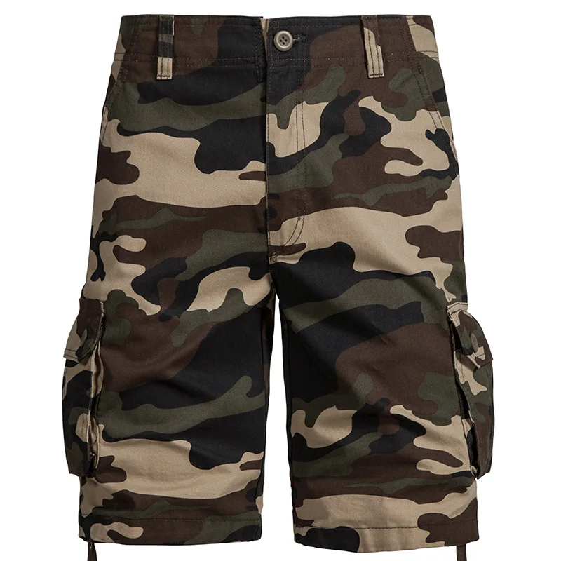 2025 nuevo verano pantalones cortos Cargo de camuflaje hombres Jogger moda multibolsillos algodón Casual quinto pantalones cortos deportivos para hombres MY938