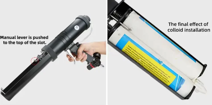 MX6 Professional Two-Component Sealant Gun - Heavy Duty Pneumatic Caulking for Windows & Doors