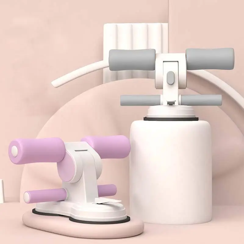 

Sit Up Bar Floor with Double Suction Cup and Elastic Pull Rope Adjustable Foot Holder Portable Sit-up Aids for Home Workout