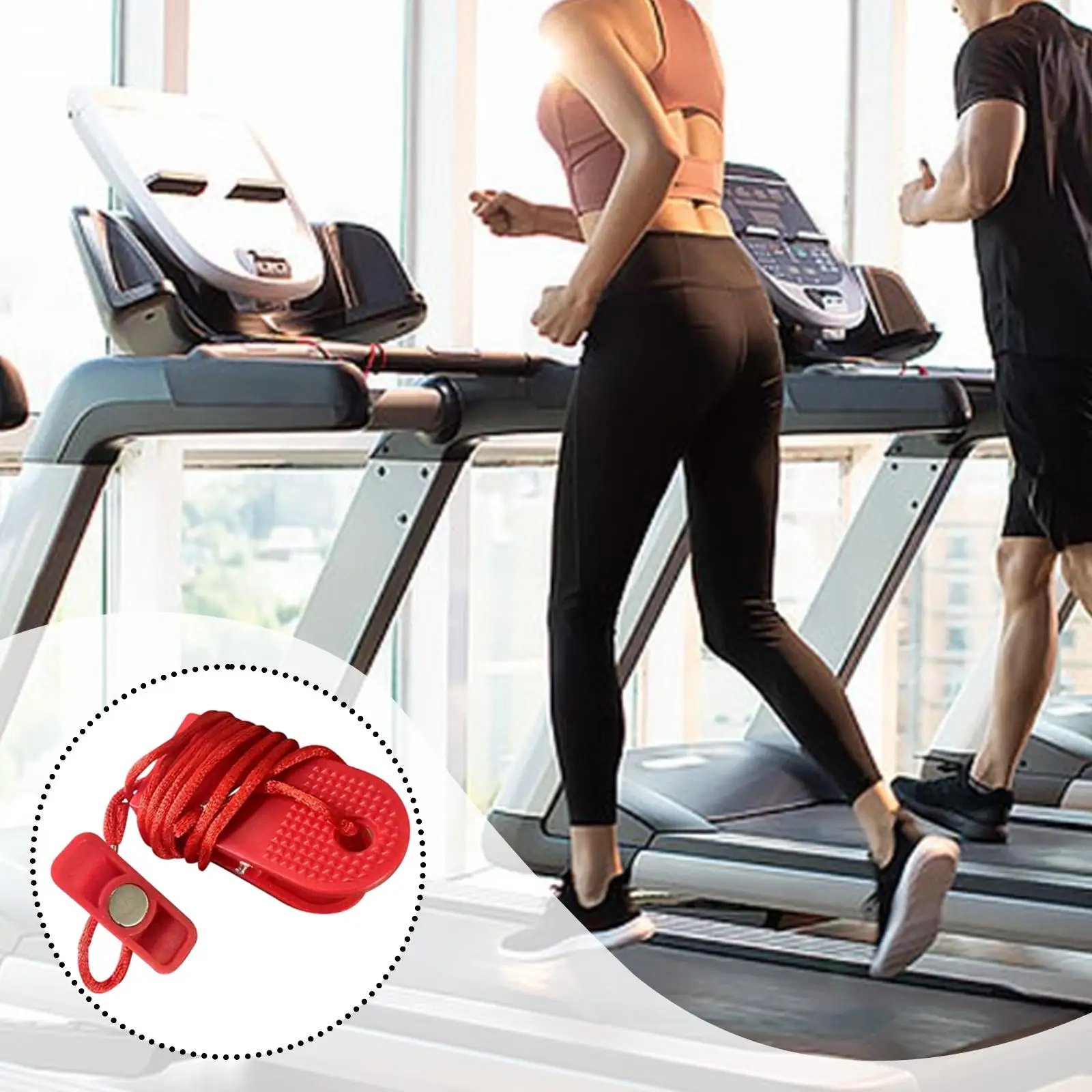 Treadmill Security Key, with Rope Suitable for Most Treadmills Security Switch