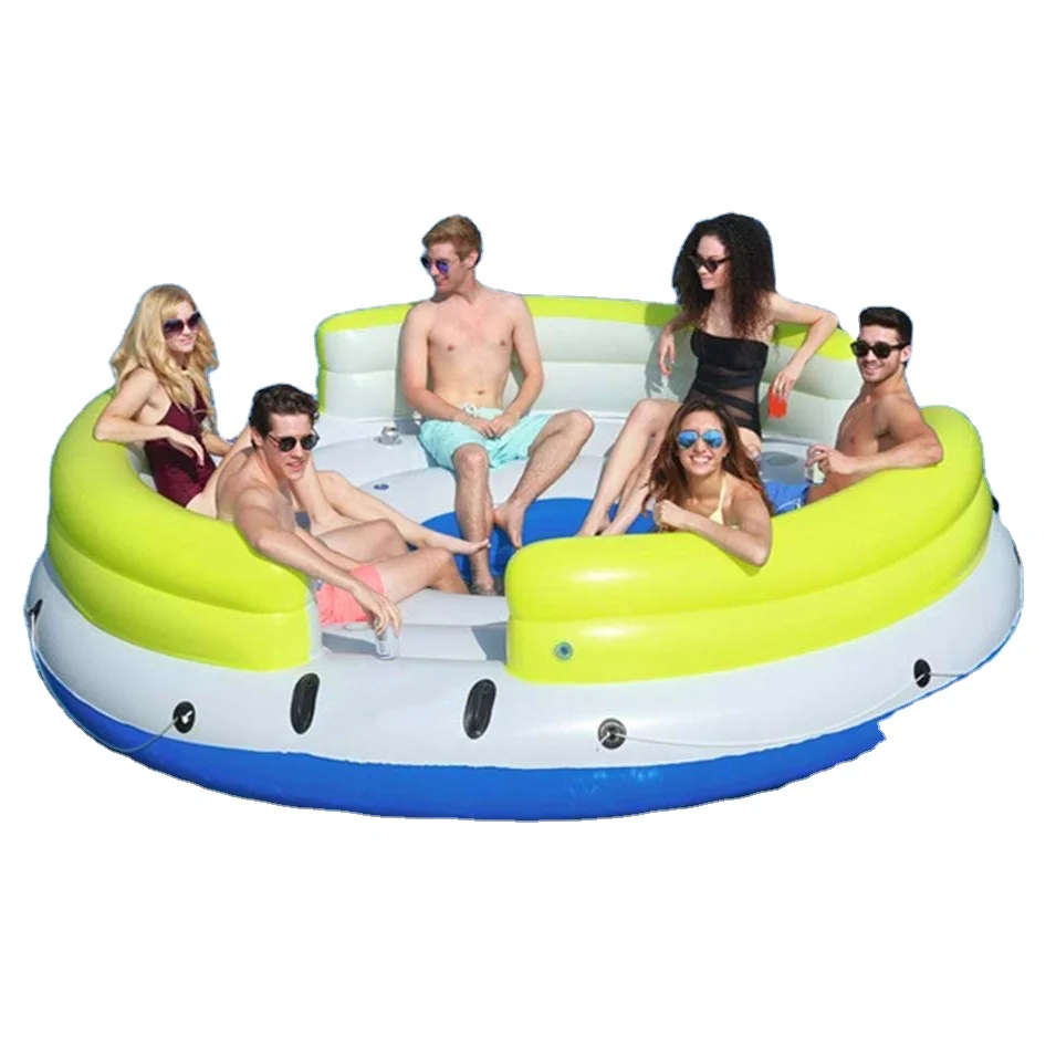 

floating Waterproof Inflatable water sofa/ bed island floating couch for pool