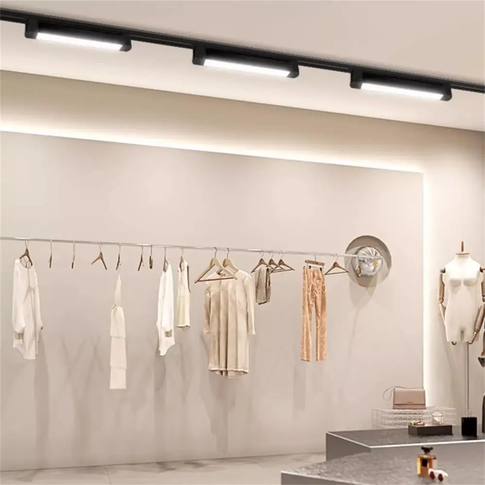 Luz de pista LED larga, lámpara de guía de rejilla de inundación, foco de 220V, accesorio de iluminación interior, reflector de decoración del