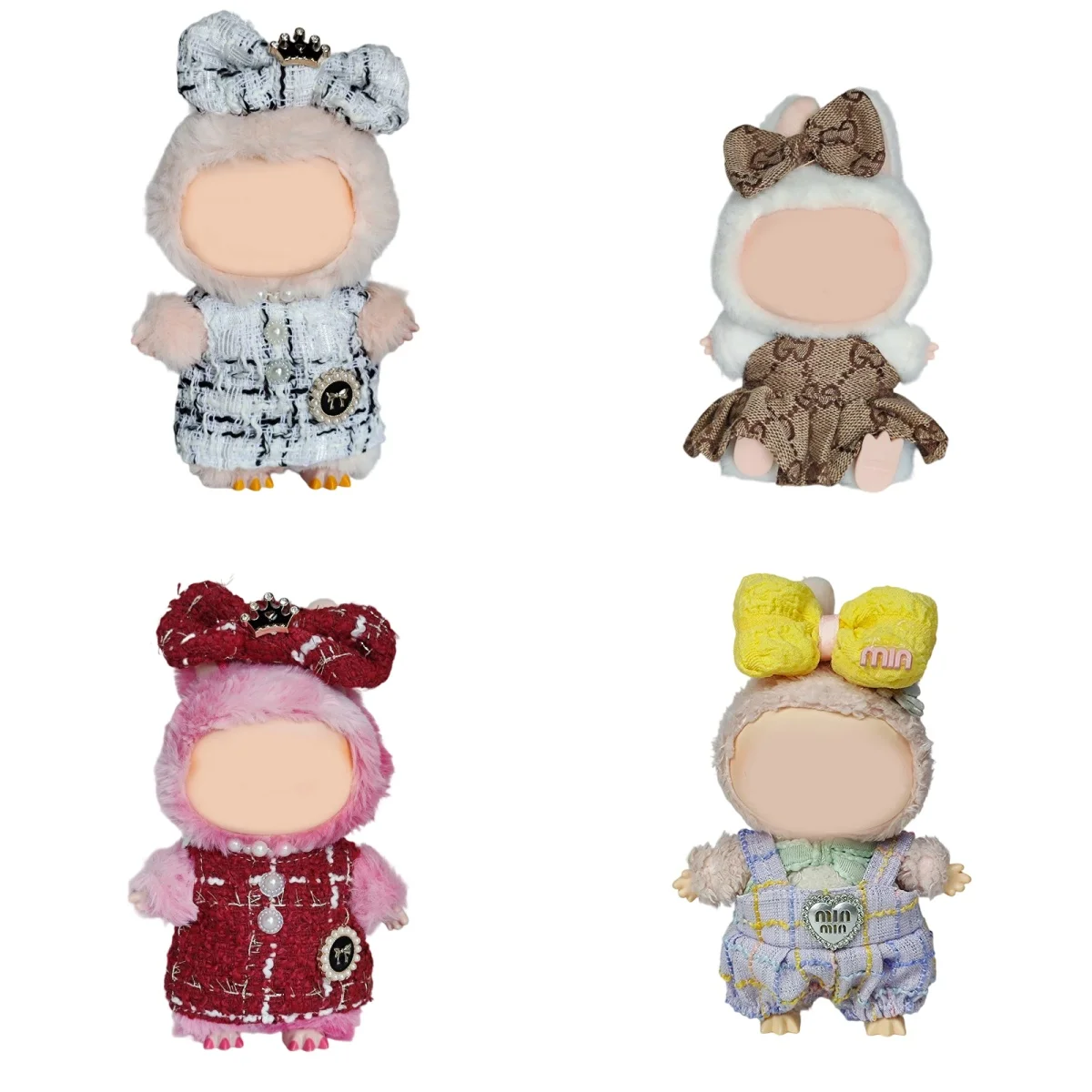 

For 17cm Labubu Clothes Summer 6-Piece Set - Cute DIY Outfit & Accessories, Kawaii Dress Up Costume for 15CM Dolls, Fun Fashion