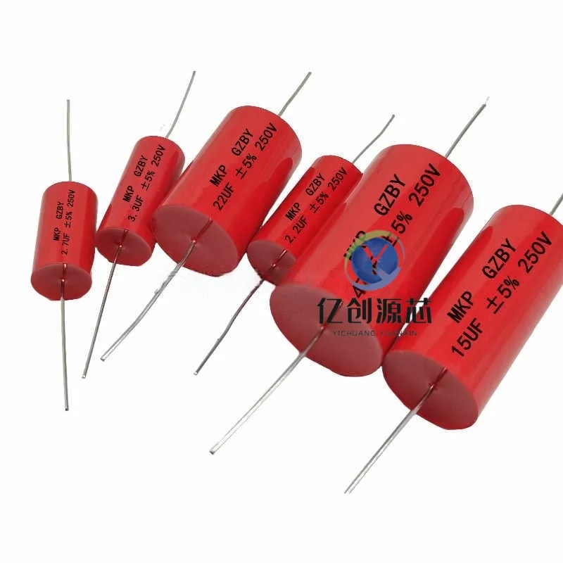 10pcs MKP red round axial 0.68/1.8 250 v / 2.7/3.3/2.2/1/3/4/4. 8.2/7/5.6/10/12/18/20/22/30/33/40/15/47 uf infinite capacitor