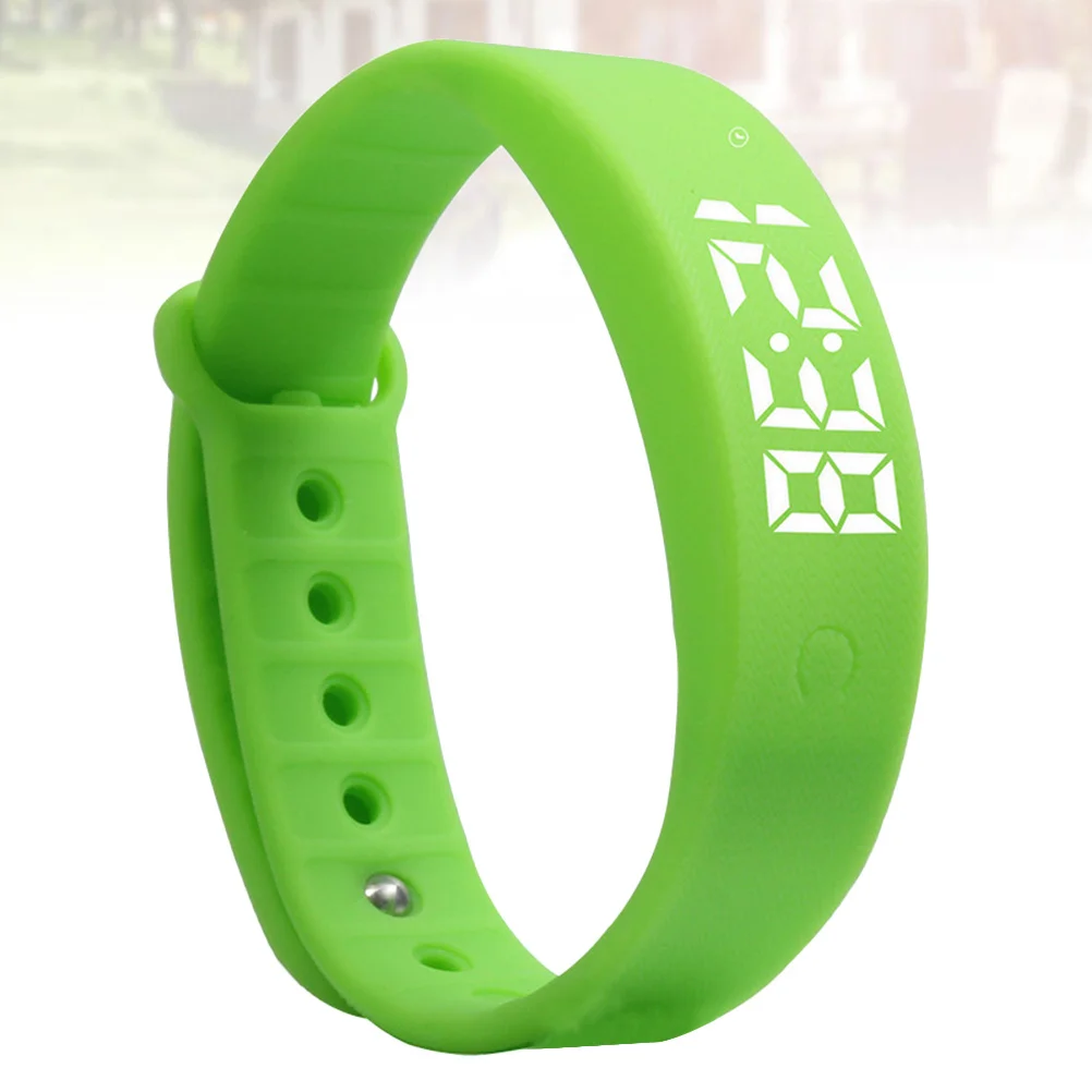 Mannen Vrouwen Waterdichte Sport Stappenteller Fitness Armband Groene LED Touch Polsband Temperatuur Monitoring Zwemmen
