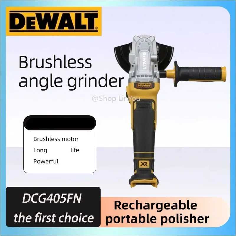 

DEWALT Angle Grinder 18V Brushless Motor Cordless Cutting Machine 125mm Rechargeable Handheld Polishing Machine DCG405FN