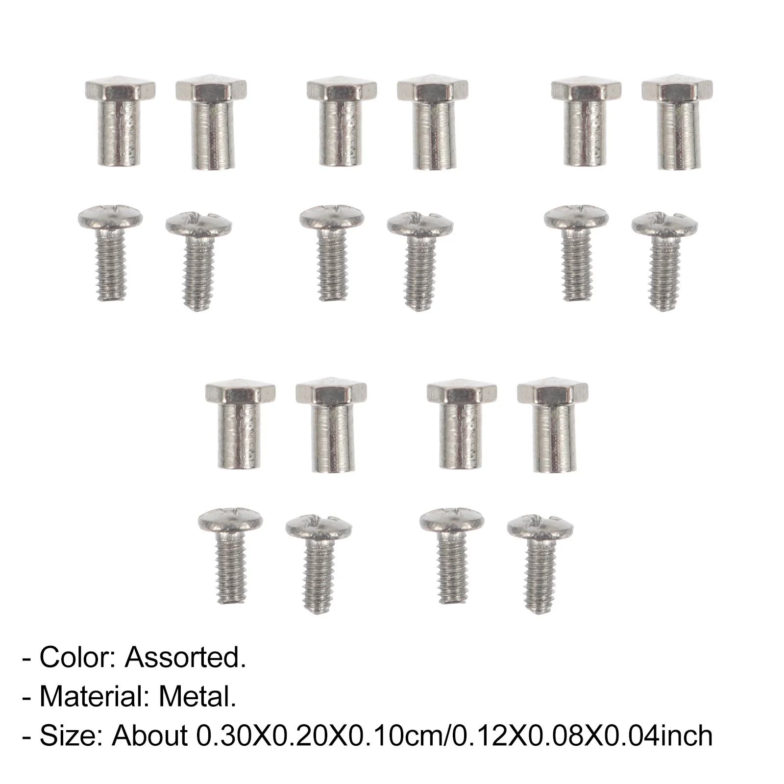 طقم تصليح النظارات إطار صغير نظارات القراءة مسامير النظارات استبدال المسمار قوي المعادن التصميم العملي استخدام طويل #6
