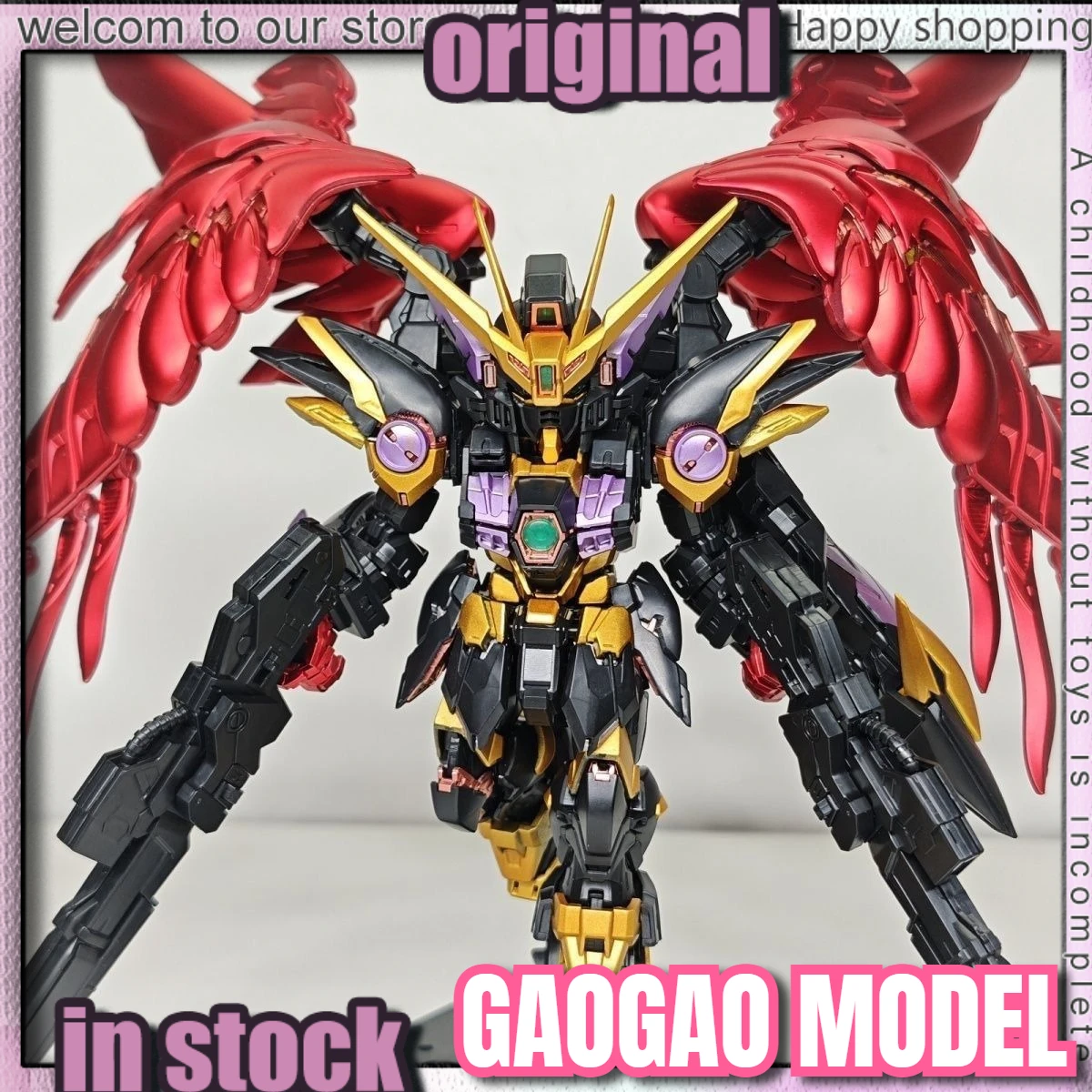 

GAOGAO MGSD Wing Zero EW Ver.Ka XXXG-00W0 Lelouch of The Rebellion Assembly Model Kit Lelouch Anime Figure Robot Model Toy Gift