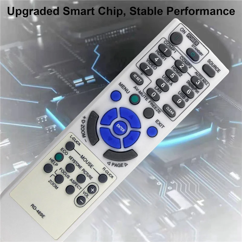 2X RD-469E Replace Remote For NEC Projector VE303X VE303 V302X V332W V302H NP-V332W NP-UM361X NP-V302X NP-UM351W