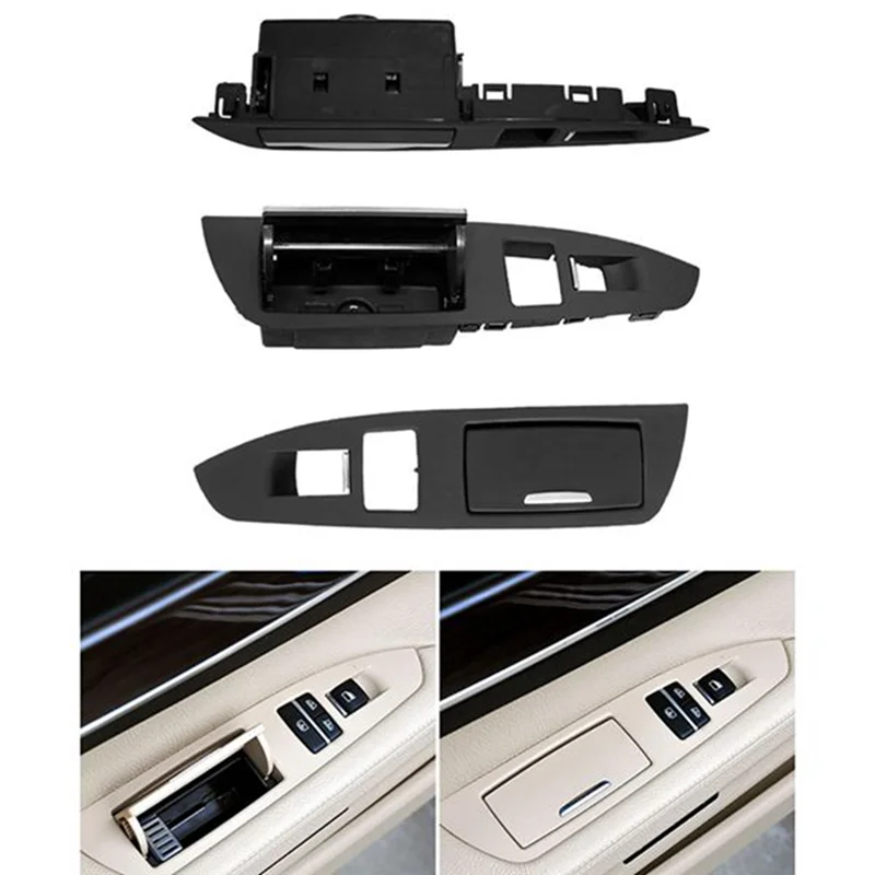 Left Rear Door Switch Panel Trim Cover Door Ashtray Ashtray Cover Plate for 2008-2014 BMW-7 Series F01 F02 730 740