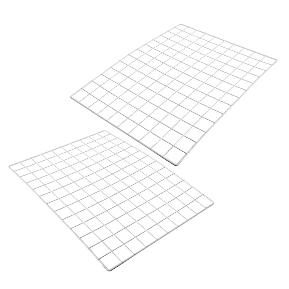 2Pcs Versatile Wire Wall Grid Panel Sturdy Iron Construction Photo Display Grid for Home Office Kindergarten Wall Hanging Decor - Detail 1
