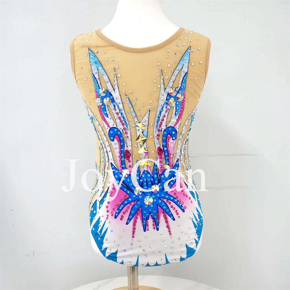 JoyCan-ثياب جمباز سبانديكس أنيقة للنساء والفتيات ، أزرق ، ملابس رقص للمنافسة