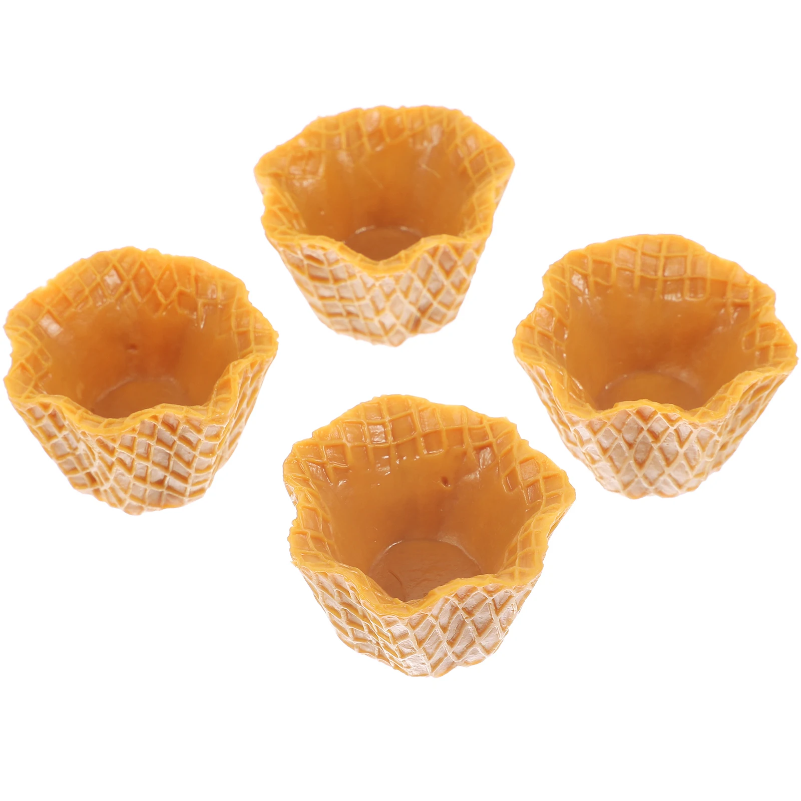 

4 Pcs Simulated Cake Holder Realistic Cupcake Liner Decoration Lifelike Fake Liners Desk Cabinet Photo Prop Montessori Education