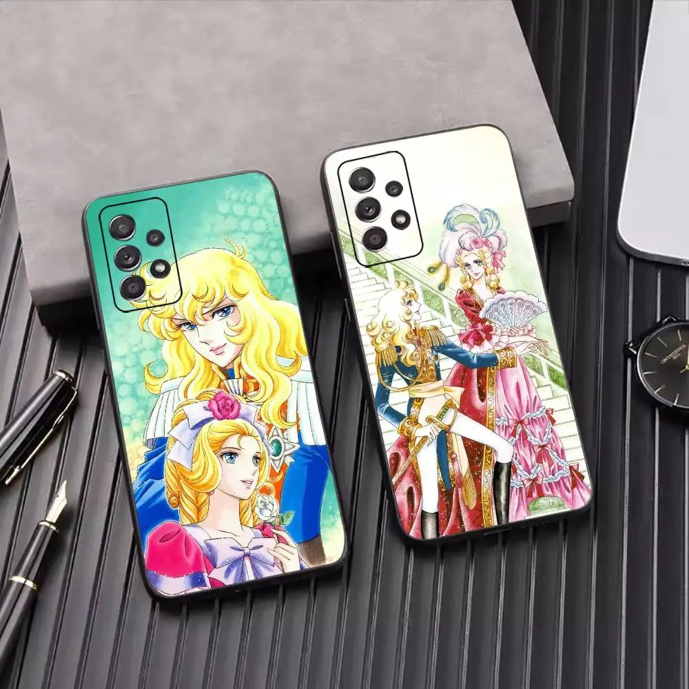 

Rose of Versailles Manga lady Oscar Phone Case For Samsung S25,S24,S21,S22,S23,S30,Ultra,S20,Plus,Fe,Lite,Note,10,Black Cover