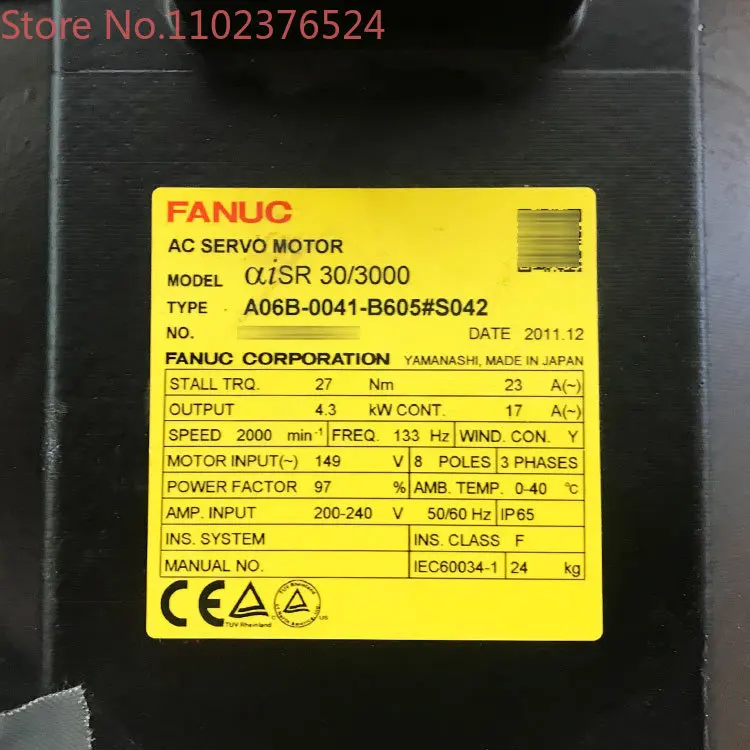 

A06B-0041-B605 A06B-2041-B605 Servo Motor