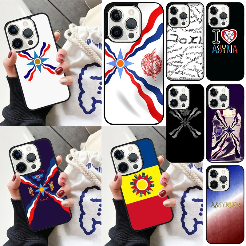 Assyria Flag Assyrian Cover For iPhone 16 13 14 15 Pro Max 12 Mini 11 15 Pro Max 6 7 8 Plus Max SE 2020 Phone Case