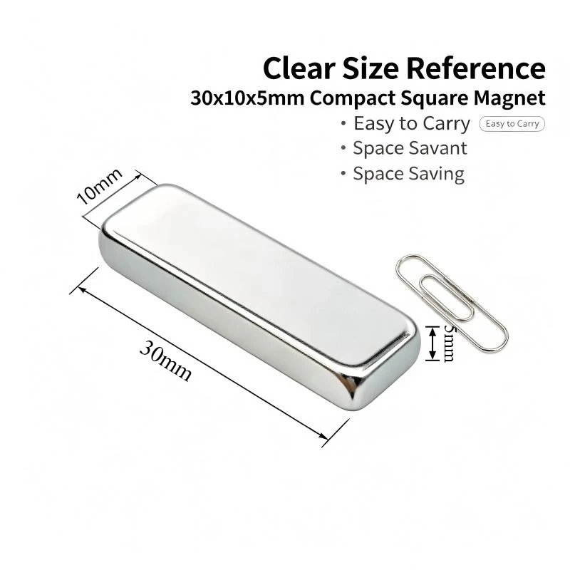 30x10x5mm Block Neodymium Magnets N35 Super Strong Permanent NdFeB Rare Earth Magnet for Model Making DIY Projects 30*10*5mm
