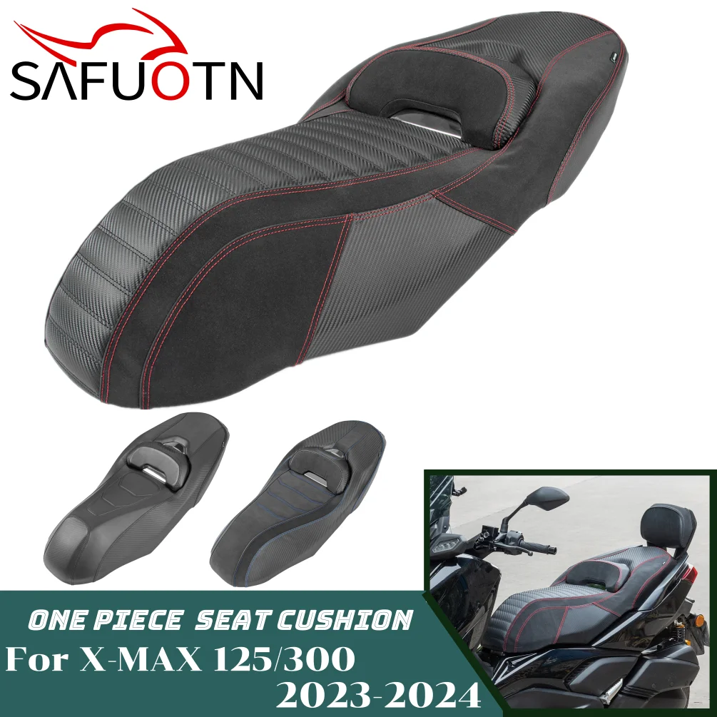 X-MAX 125 300 One Piece Retro Seat Cushion For Yamaha X-MAX125 X-MAX300 2023 2024 Motorcycle Front Driver Rear Passenger Cover