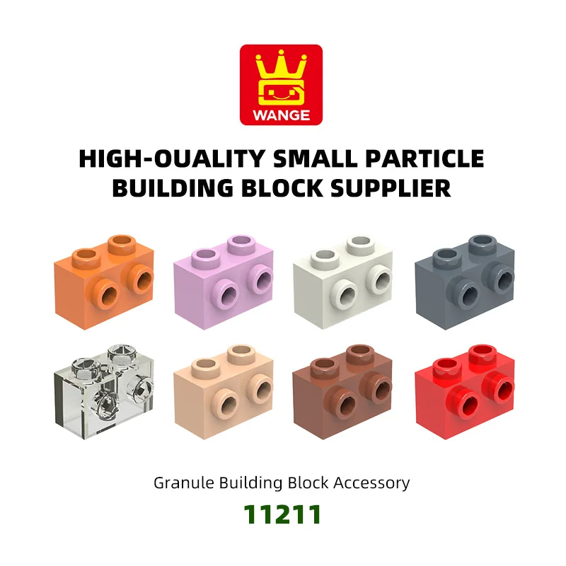 

Wange 122Pcs/lot 11211 Modified 1x2 with Studs on Side Blocks Moc Color Accessories Compatible with Brick Children Toys Gift