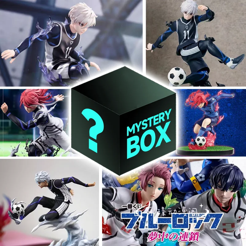 Boîte aveugle mystère Anime Blue Lock, jouet de collection de figurines de joueur de Football aléatoire, coffret cadeau Surprise pour les Fans