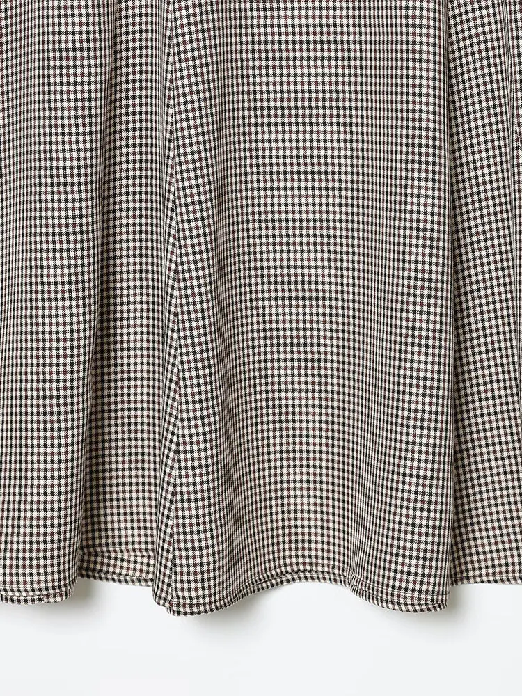 NLZGMSJ مع حزام النساء منقوشة التنانير 2026 الربيع سستة سميكة عالية الخصر ألف خط تنورة الإناث ميدي تنورة طويلة Y2K #6