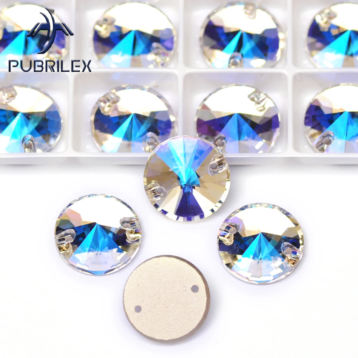 YANRUO 3200 Rivoli Top MOL Crystal Chamfer Sew On Crystal Crystal Stones For Sewing Needlework Dress