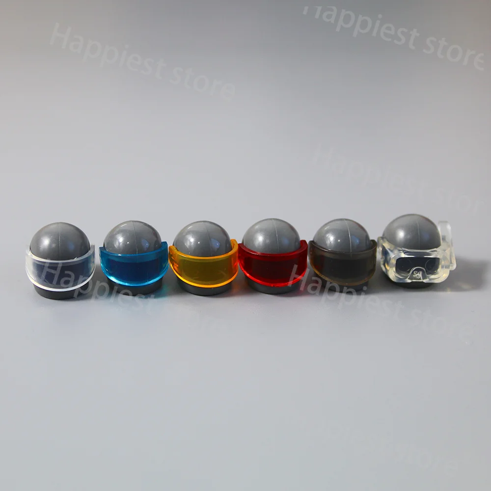 Motorcycle Helmet Baseball Cap Building Bricks Fencing Mask Compatible Accessories Block Toy  Children Gift view 6