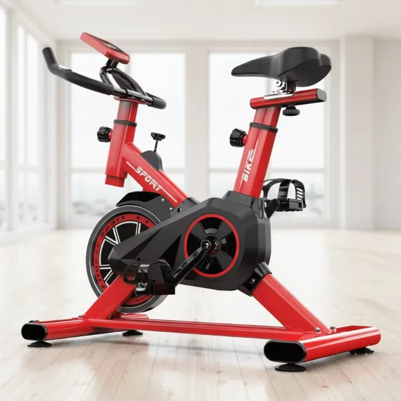 Rower treningowy YTYIN, składany, przenośny, stalowy, do ćwiczeń w pomieszczeniach, z napędem pasowym, do aerobiku i jazdy na rowerze, do użytku domowego.