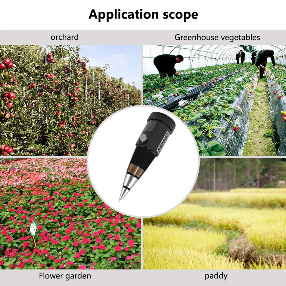 High Sensitivity 2 in 1 Pen Type PH Meter Soil Acidity Meter Soil Moisture Monitor for Garden PH Tester Hygrometer