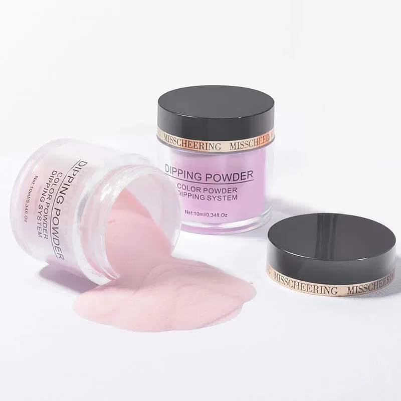 Pó de imersão de unhas com glitter natural, secagem rápida, de longa duração, sem necessidade de lâmpada, pó de imersão de manicure de inverno para fácil aplicação doméstica