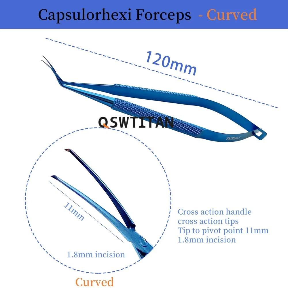 Eyelid Tools Titanium Inamura Capsulorhexis Forceps Ophthalmic Forceps Ophthalmic Instrument Microscopy Tearing Tweezers