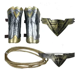 Lasso of Truth Princess Diana Cosplay Armband Gauntlet Tiara Wrist Accessory Props Halloween Super Woman Costume Headdress